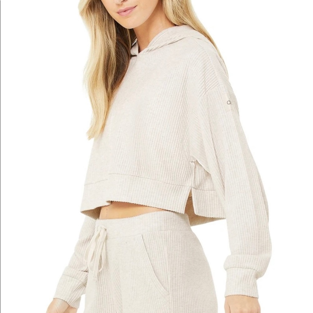 ALO Yoga Muse Hoodie in Bone